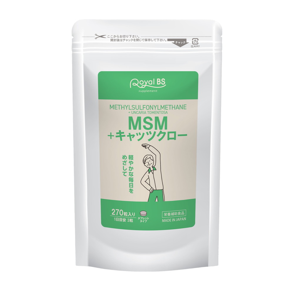 <center>MSM+キャッツクロー<br>270粒<br>4580561141009</center>
